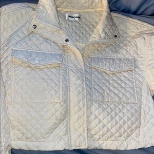 Women's Cream Quilted Jacket
